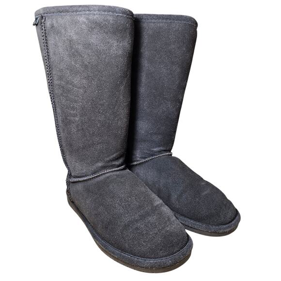 Bearpaw Elle Tall Brown Classic Suede Pull On Winter Boots Brown Pristine Sz 8 - Picture 1 of 9